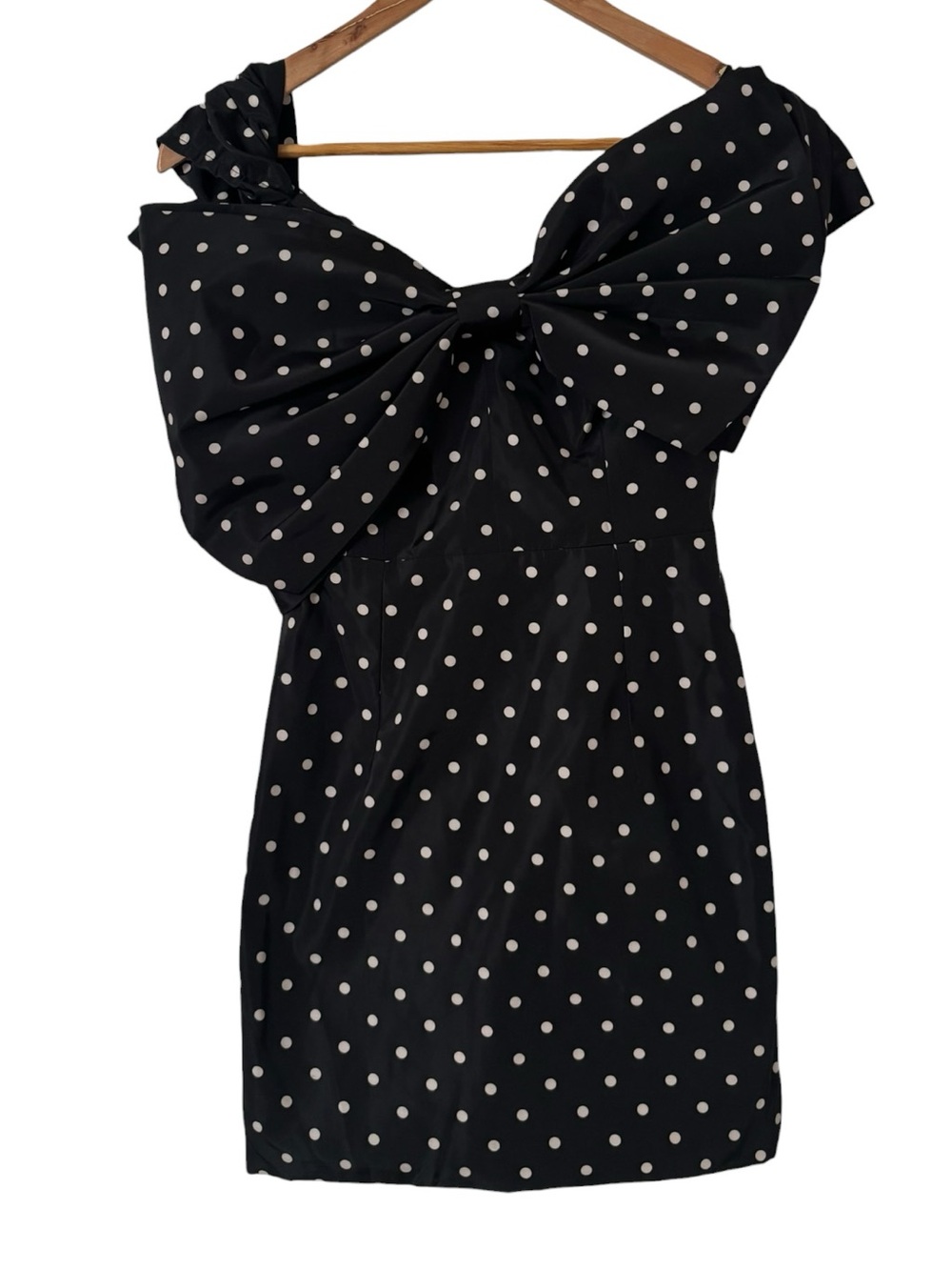 Bardot Spot Bow PolkaDot Mini Dress - Picture 2 of 4